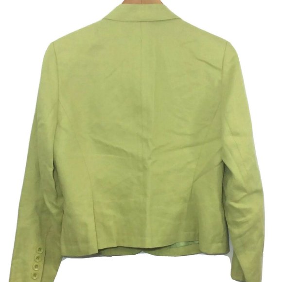 Talbots Womens Size 10 Petite Green Irish Linen - Picture 2 of 6